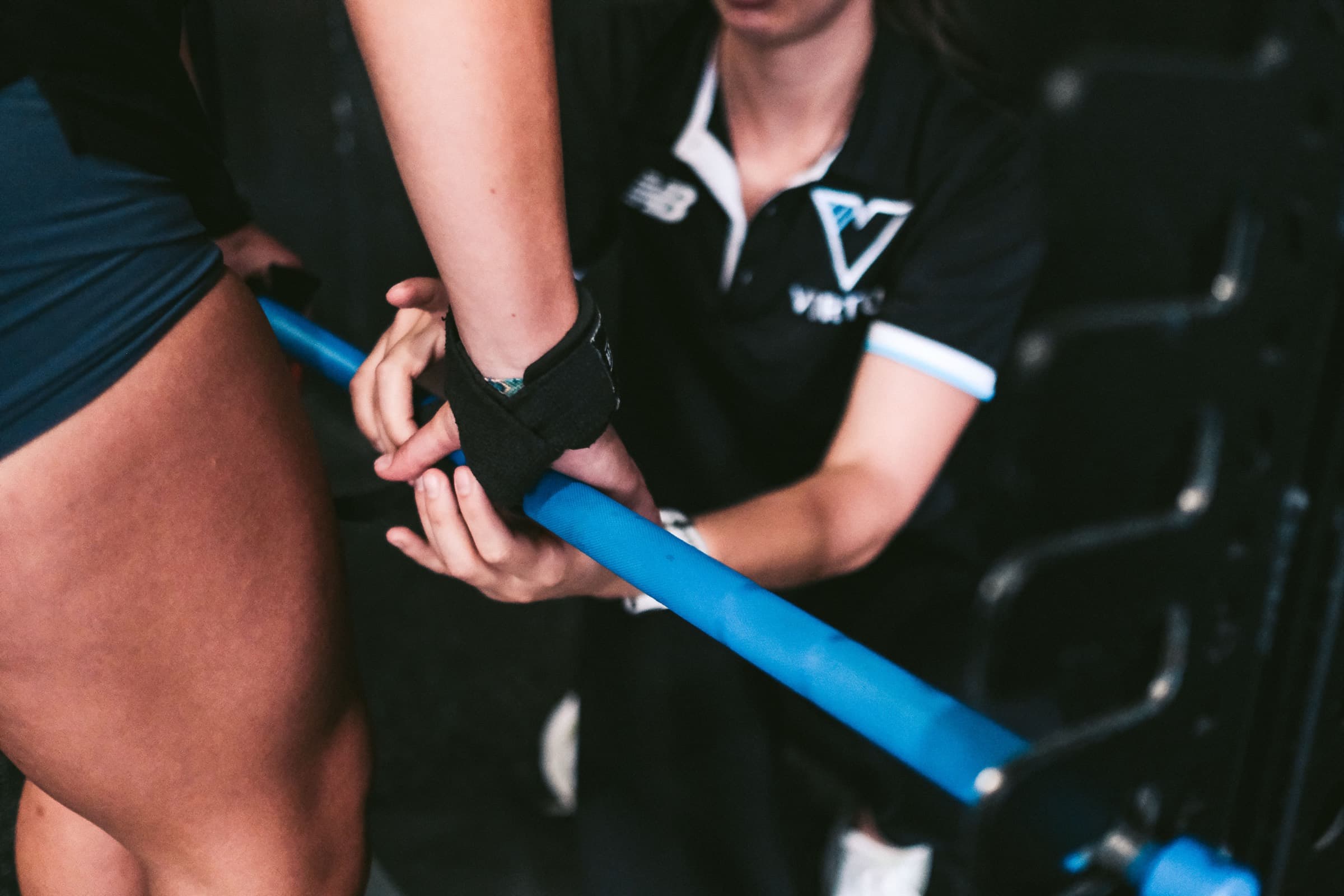 A young athlete training with a Virtus coach