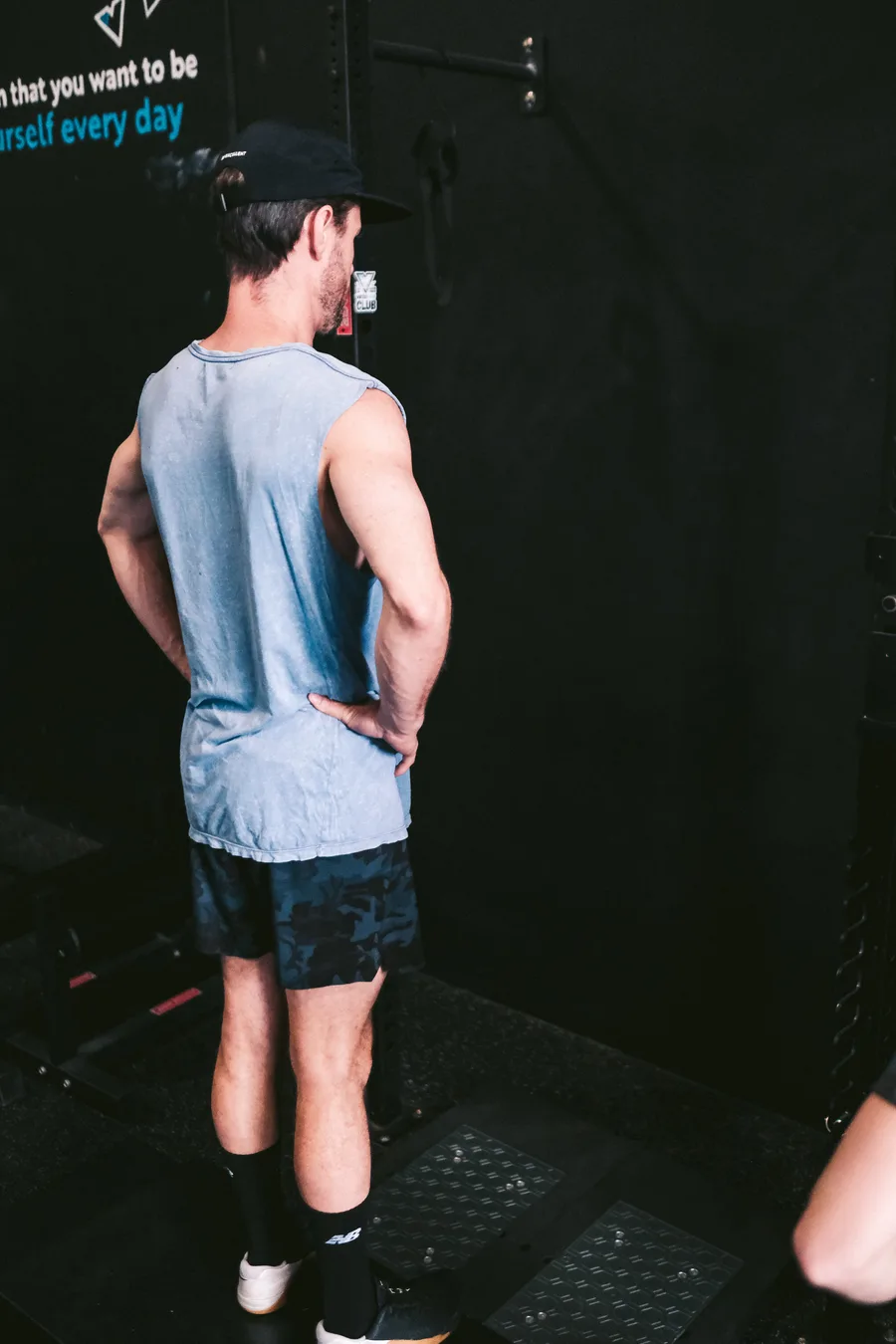 An athlete standing on the ForceDecks, ready for a jump test at Virtus.